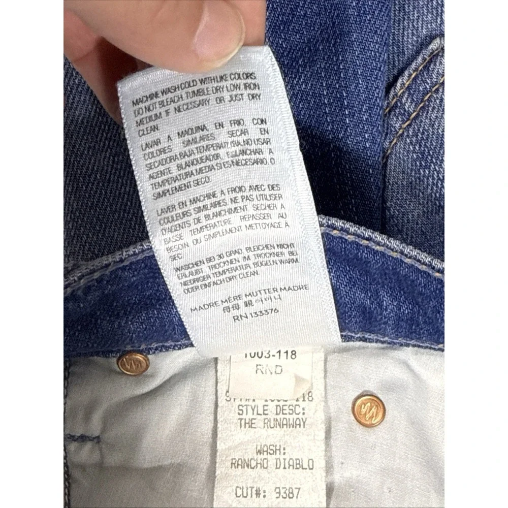 Mother The Runaway Jeans Womens Size 27 Rancho Diablo Hippie Cowgirl Indie - Picture 11 of 16